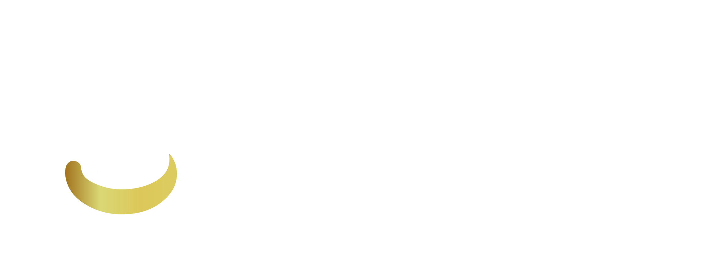 Logotipo Solutia, em branco e dourado — Odontologia humanizada